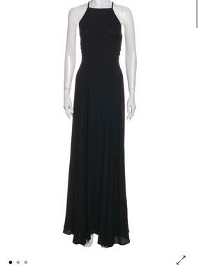 Reformation Black Halter Maxi Dress (size 4)